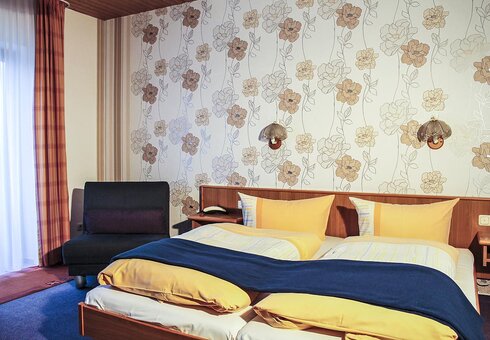 Blick in ein Gästezimmer