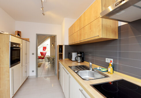 Große Ferienwohnung - voll ausgestattete Küche