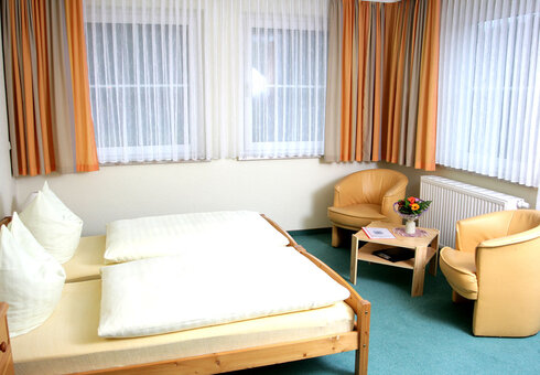 Blick in ein Gästezimmer
