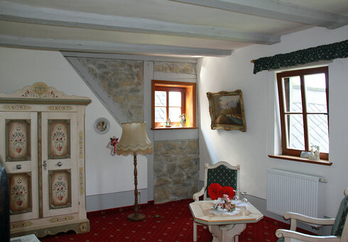Blick in ein Gästezimmer