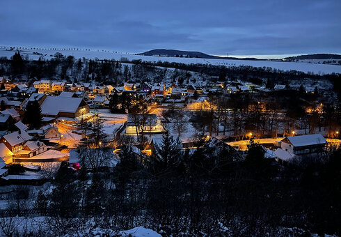 Ort Dillstädt im Winter