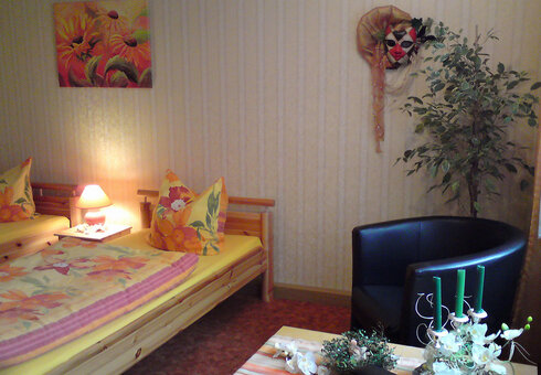 Blick in ein Gästezimmer