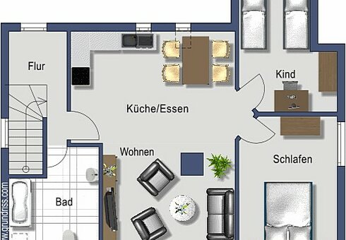 Grundriss der Ferienwohnung