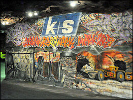 Graffiti im Bergwerk 