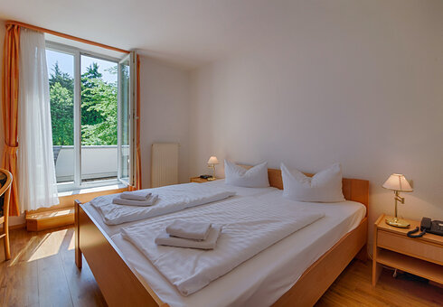 Blick in ein Gästezimmer