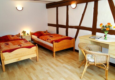 Blick in ein Gästezimmer