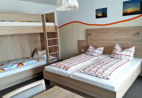 Blick in ein Gästezimmer