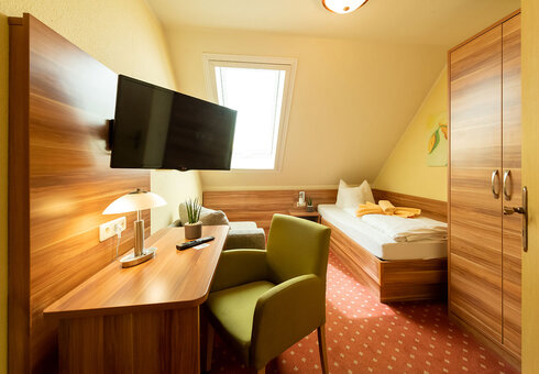 Blick in ein Gästezimmer