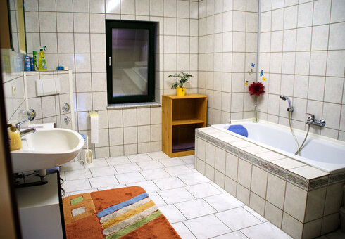 Blick in das Badezimmer