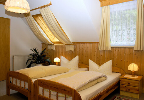 Blick in ein Gästezimmer