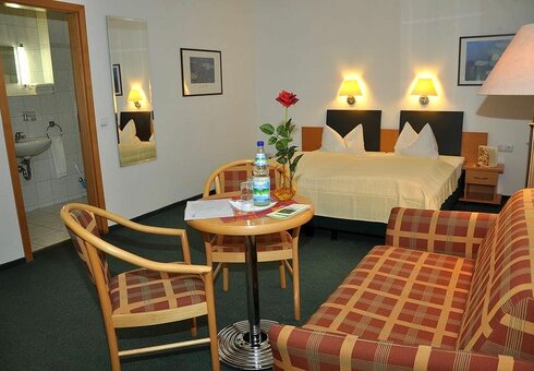 Blick in ein Gästezimmer