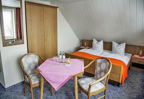 Blick in ein Gästezimmer