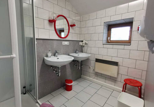 Blick in das Badezimmer