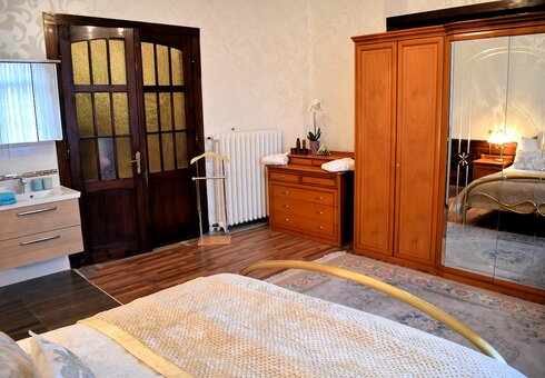 Blick in das Schlafzimmer