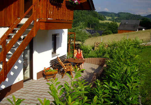 Terrasse am Ferienhaus