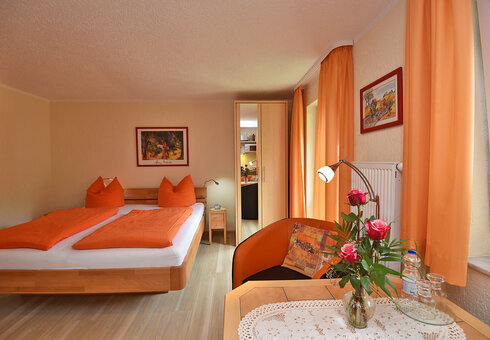 Blick in ein Studio-Appartement