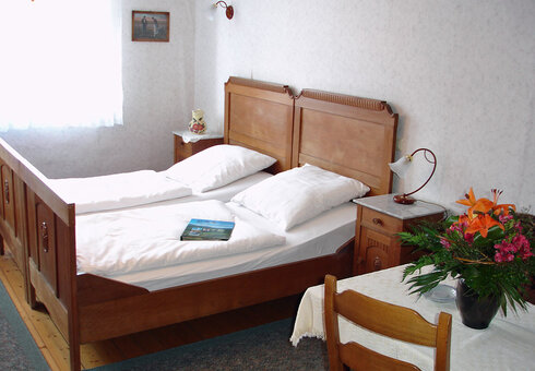 Blick in ein Gästezimmer