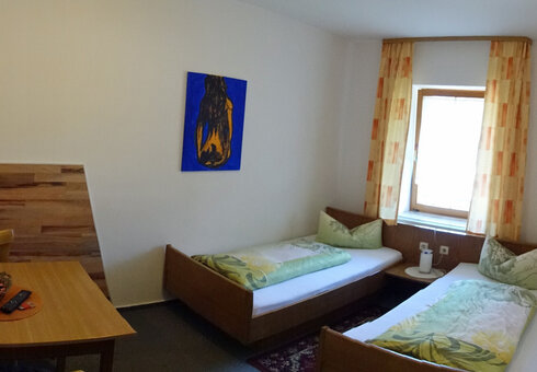 Blick in ein Gästezimmer