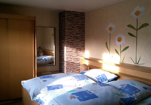 Blick in das Schlafzimmer