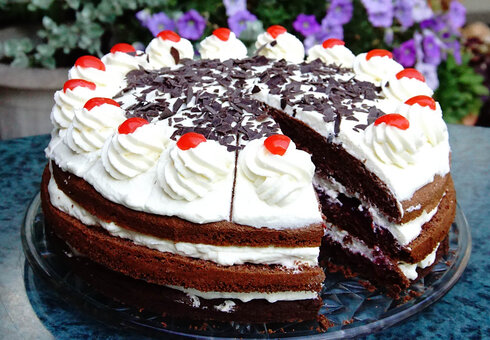 selbst gebackene Torte