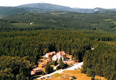 Luftansicht vom Spießberghaus
