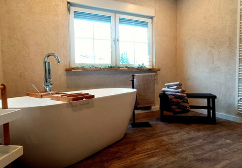 Blick in das Badezimmer