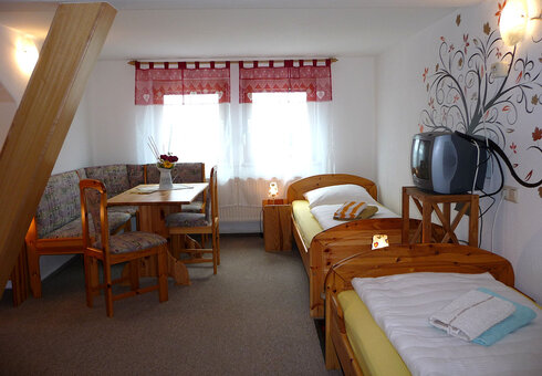 Blick in ein Pensionszimmer