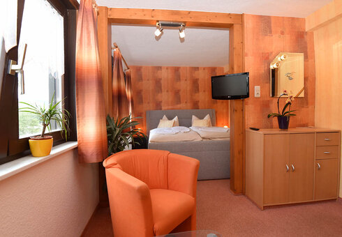 Blick in ein Gästezimmer