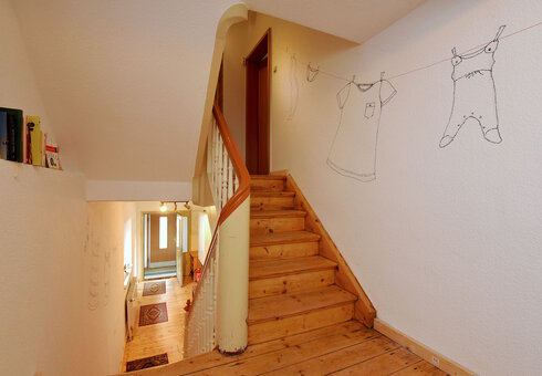 Treppe zu den Ferienwohnungen