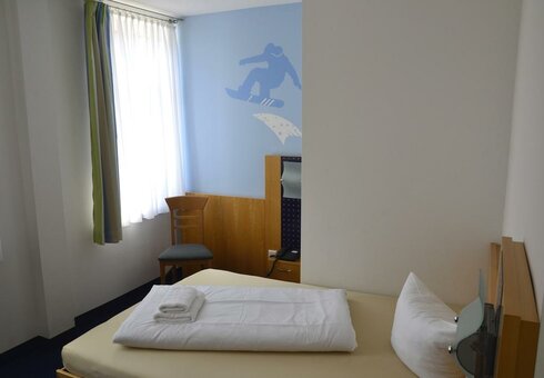 Blick in ein Gästezimmer