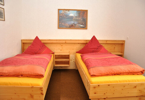 Blick in ein Gästezimmer
