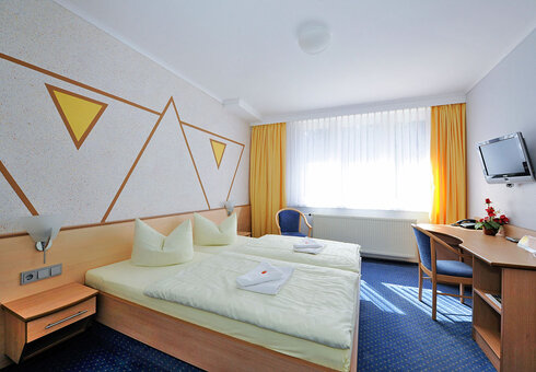Blick in ein Gästezimmer
