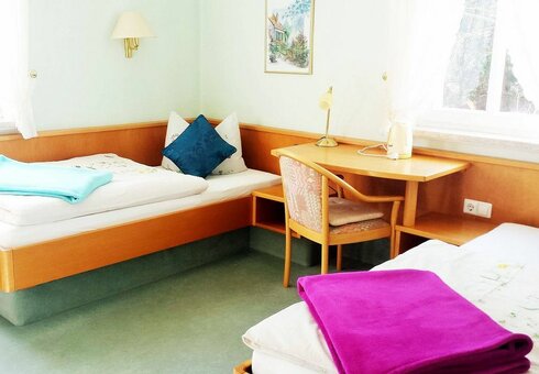 Blick in ein Gästezimmer
