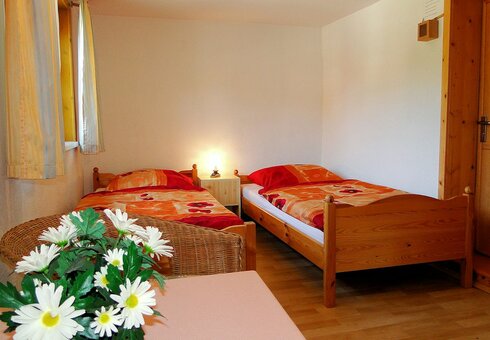 Blick in ein Gästezimmer