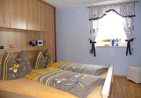 Blick in das Schlafzimmer