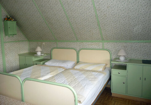 Blick in das Schlafzimmer