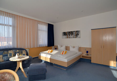 Blick in ein Gästezimmer