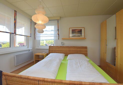 Blick in das Schlafzimmer
