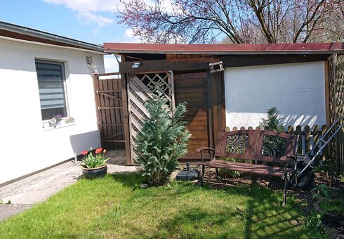 Ferienhaus am Flößgraben - Gartenseite