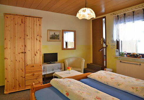 Blick in ein Gästezimmer