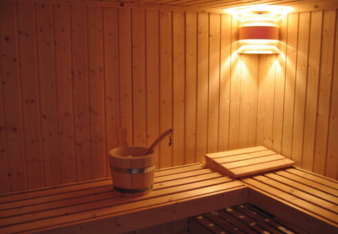 Blick in die Sauna