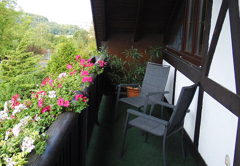Blick auf den Balkon