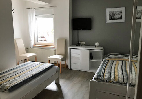 Blick in ein Gästezimmer