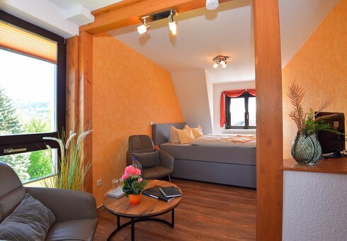 Blick in ein Gästezimmer