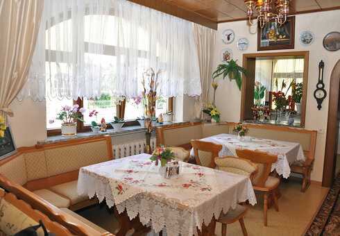 Blick in den Frühstücksraum