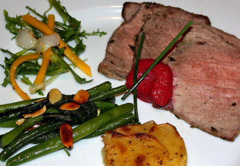 Roastbeef mit Beilage
