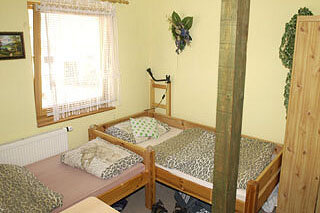 Blick in ein Gästezimmer