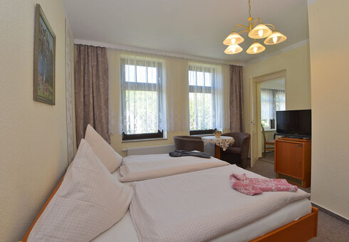 Blick in ein Gästezimmer