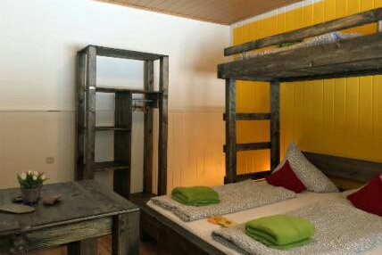 Blick in ein Schlafzimmer