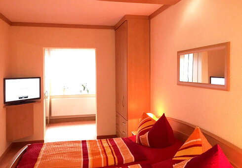 Blick in ein Gästezimmer